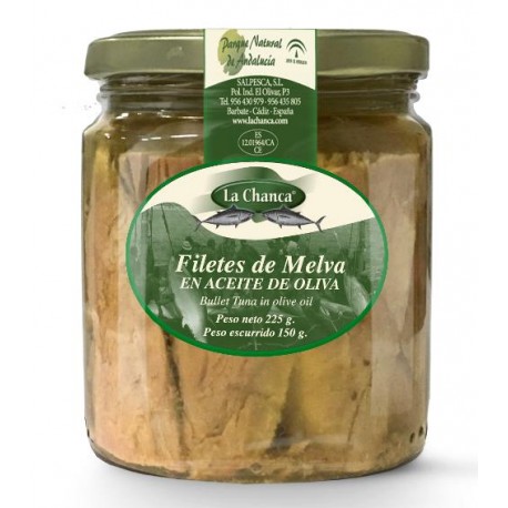 Filetes de Melva en aceite de oliva 225grs La Chanca